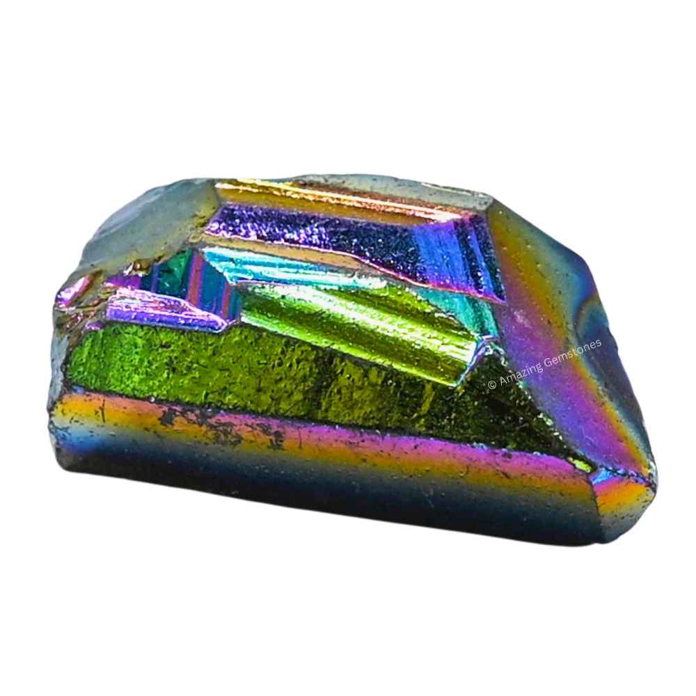 Titanium Aura Quartz Raw Crystal Points (2 Pieces)