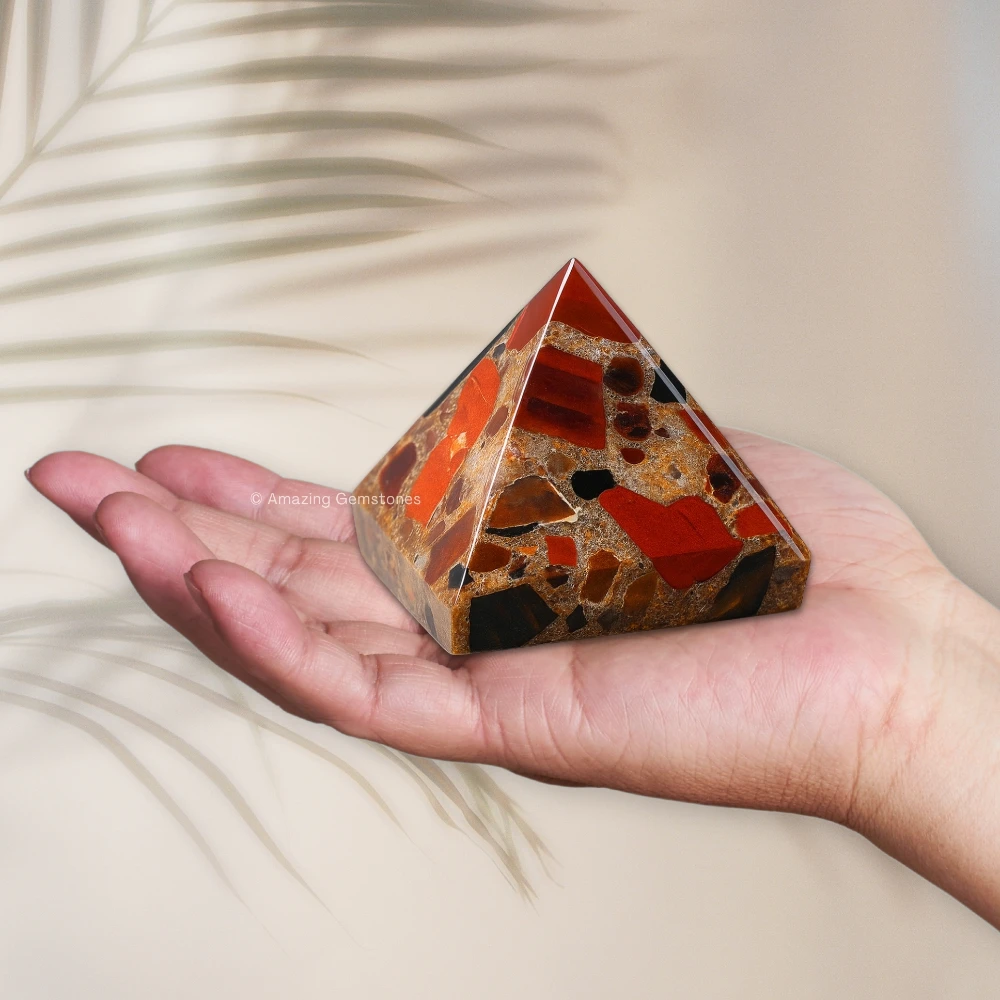 Spotted Jasper Pyramid (2 Inch)