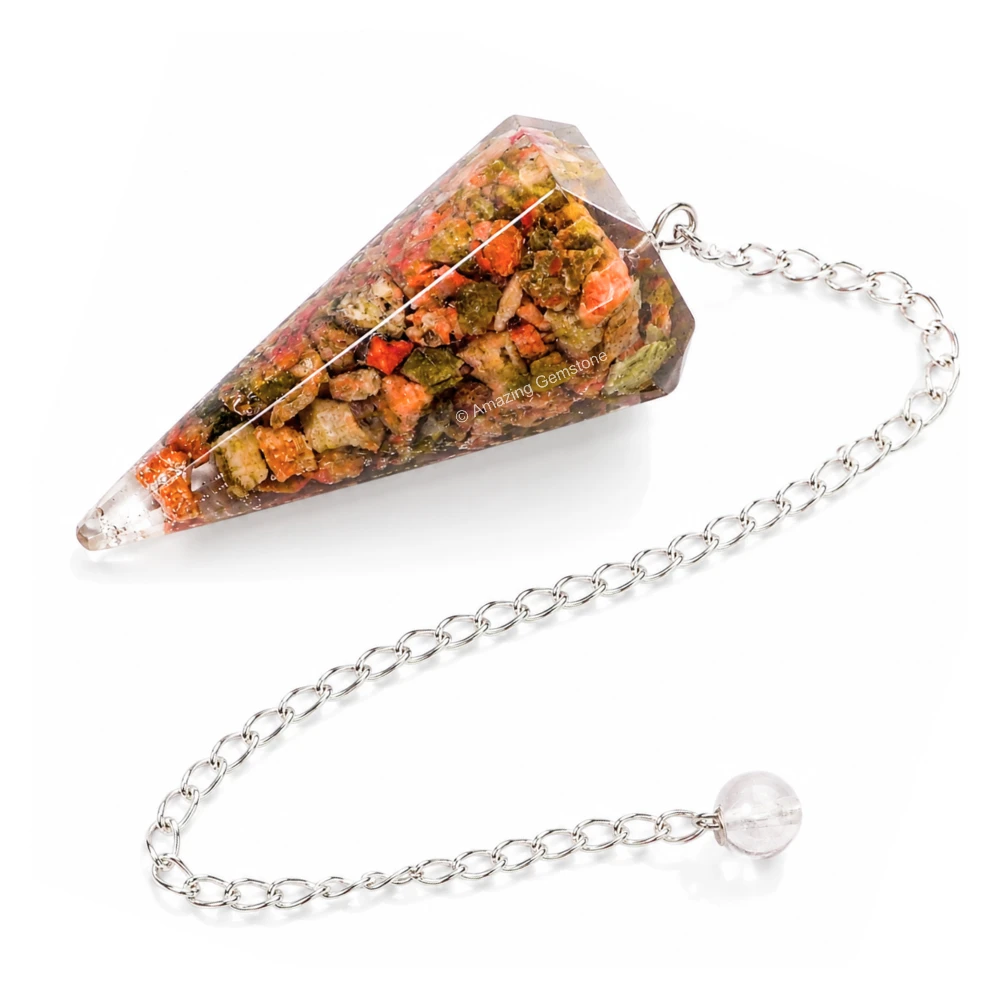 Unakite Orgone Pendulum