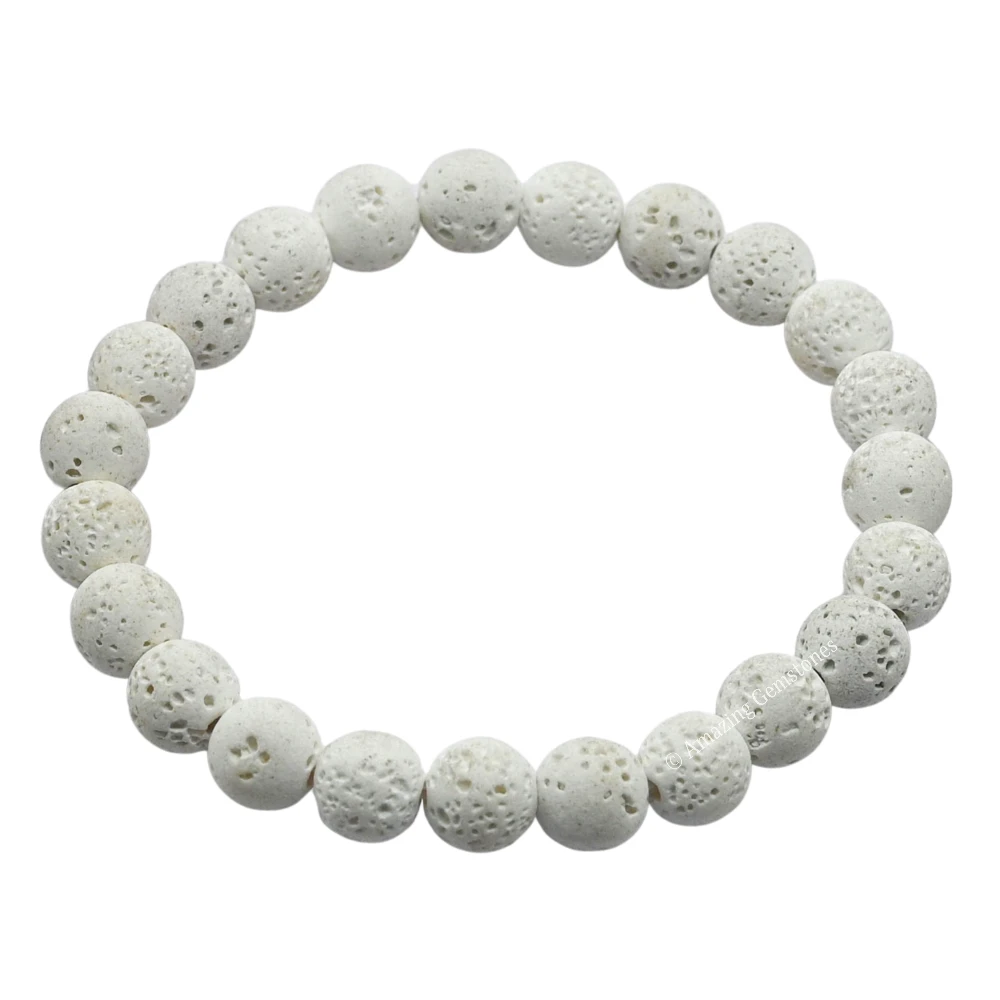 White Lava Bracelet (Strechable)