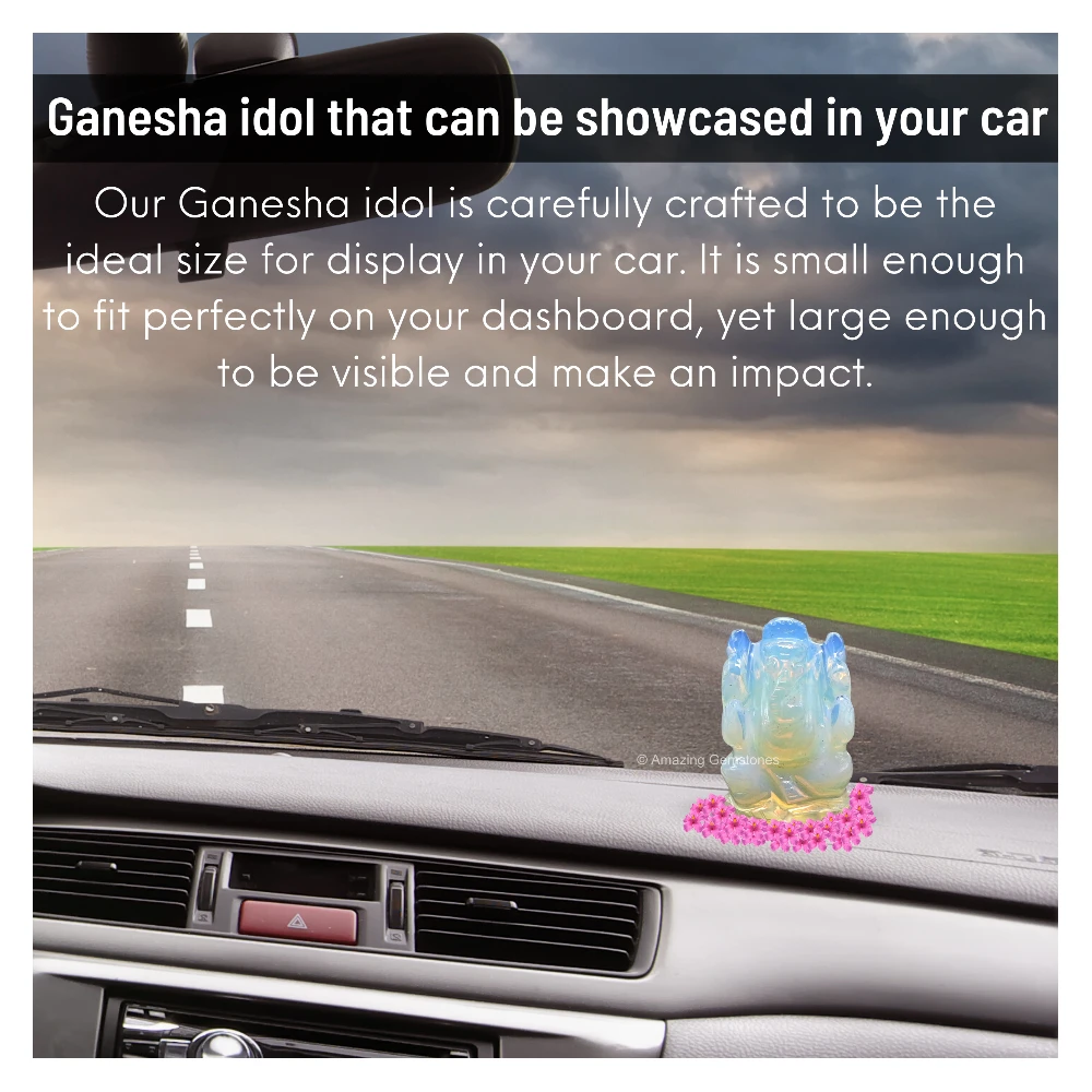 Opalite Ganesha Crystal Idol