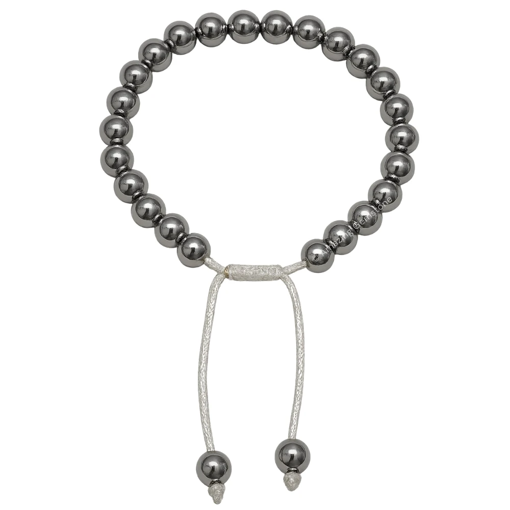 Silver Hematite Bracelet (Adjustable)