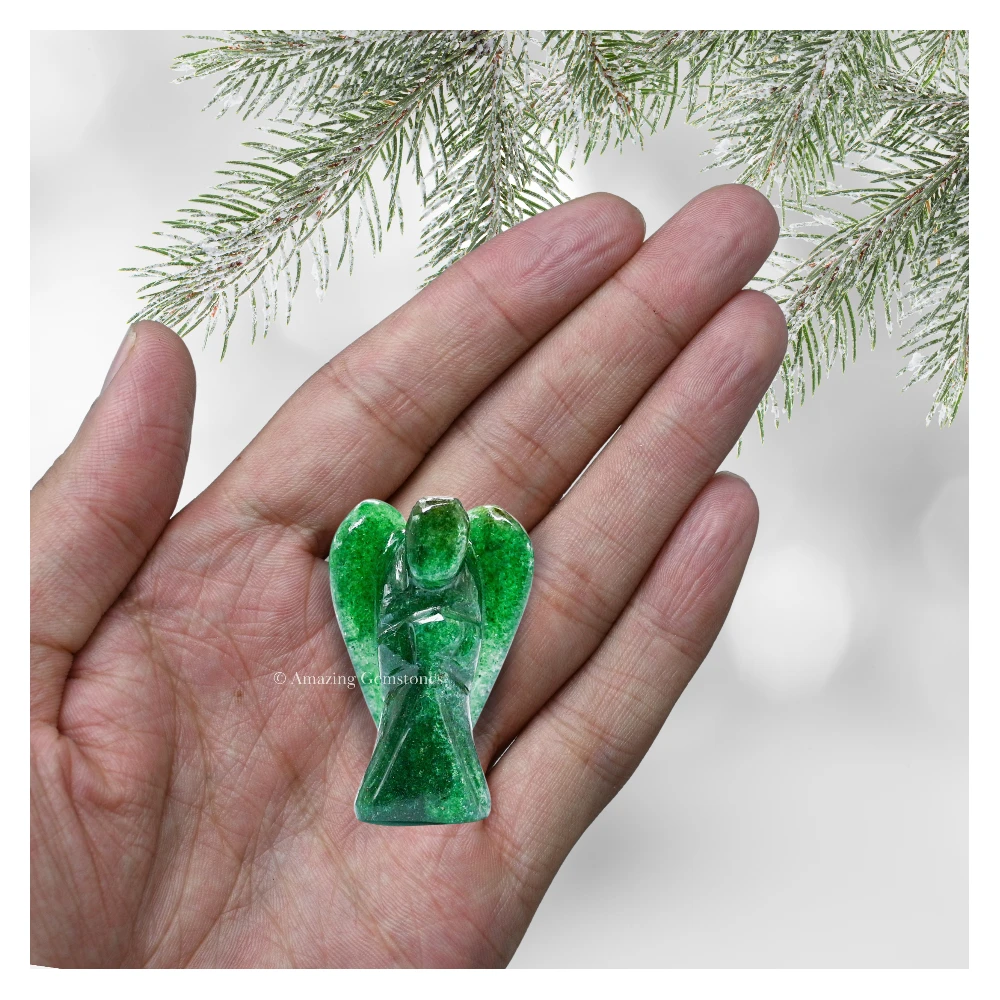 Green Aventurine Angel Figurine (1.5 Inch)