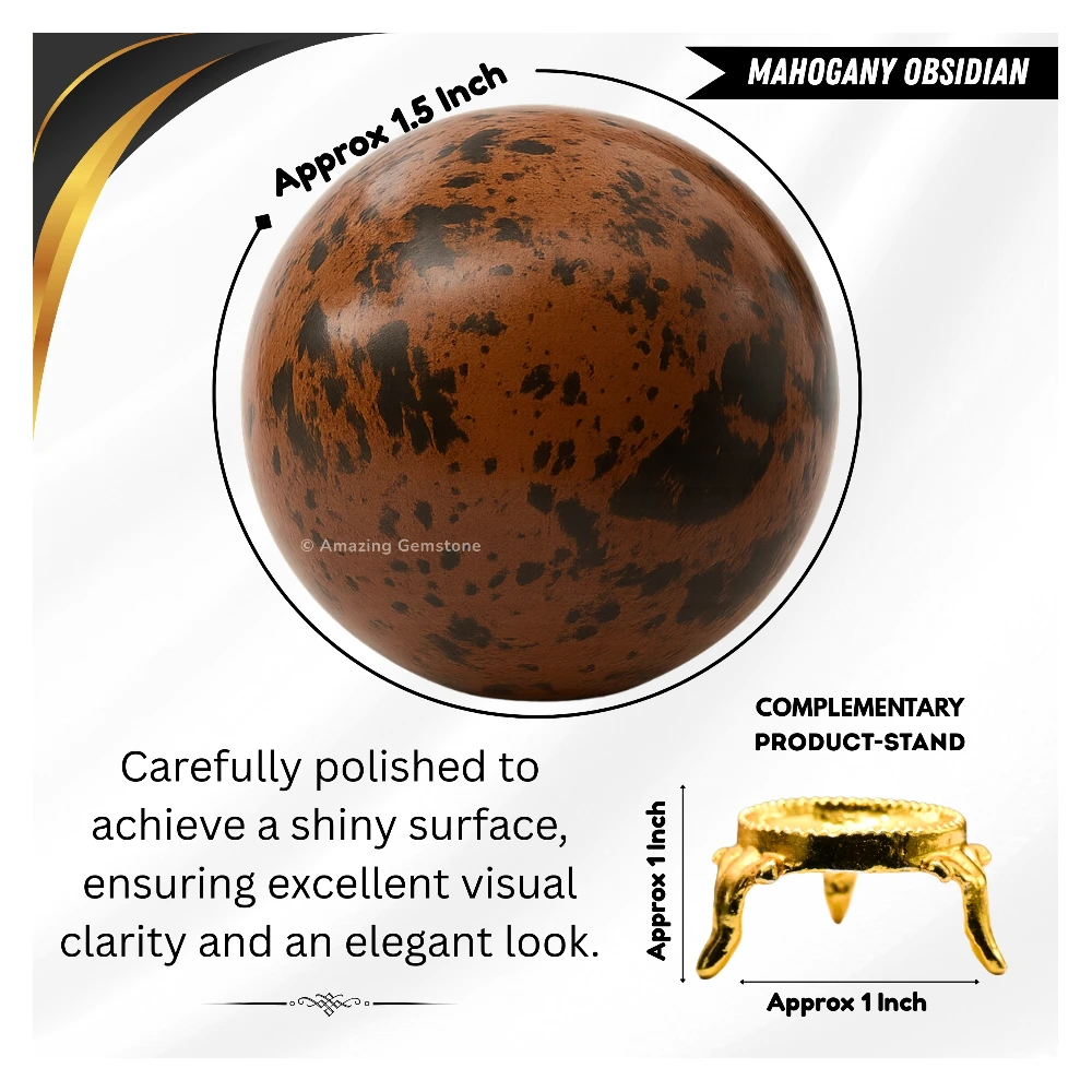 Mahogany Obsidian Sphere (1.5 Inch)