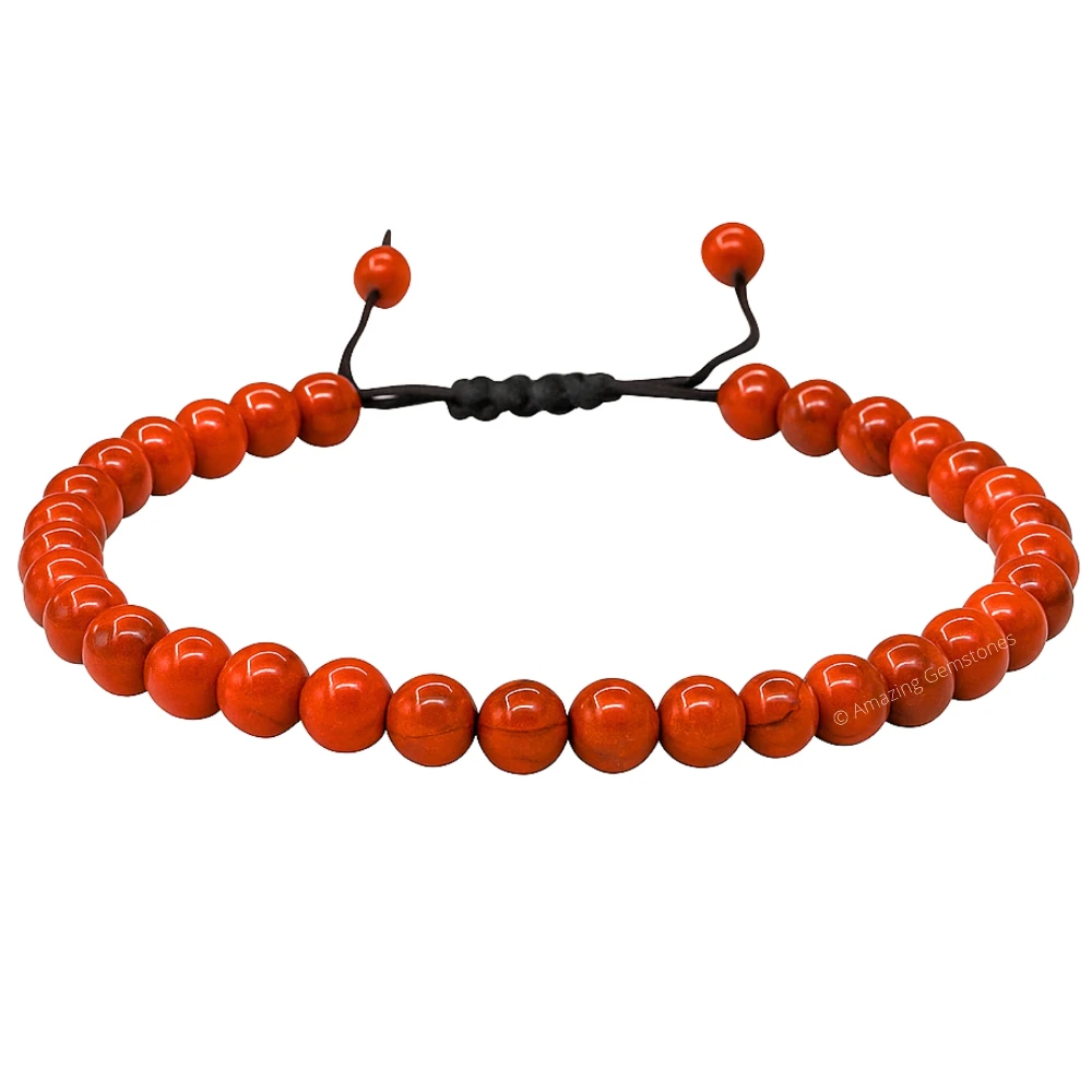 Red Jasper Anklet (Without Knot)