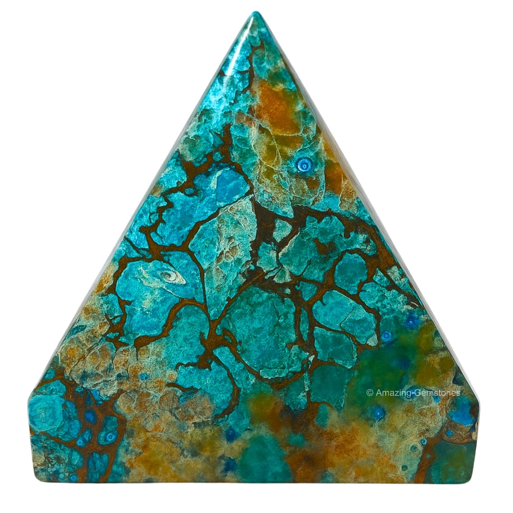 Chrysocolla Pyramid (1 Inch)