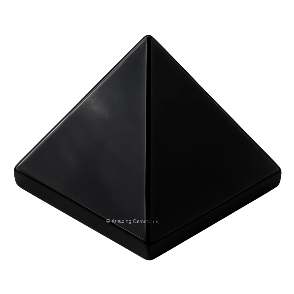 Black Obsidian Pyramid (1.5 Inch)