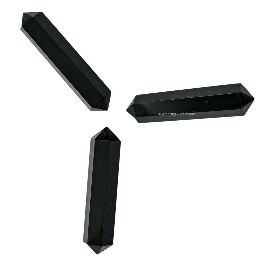 Black Obsidian Pencil Points (Double Terminated) (Set of 10)