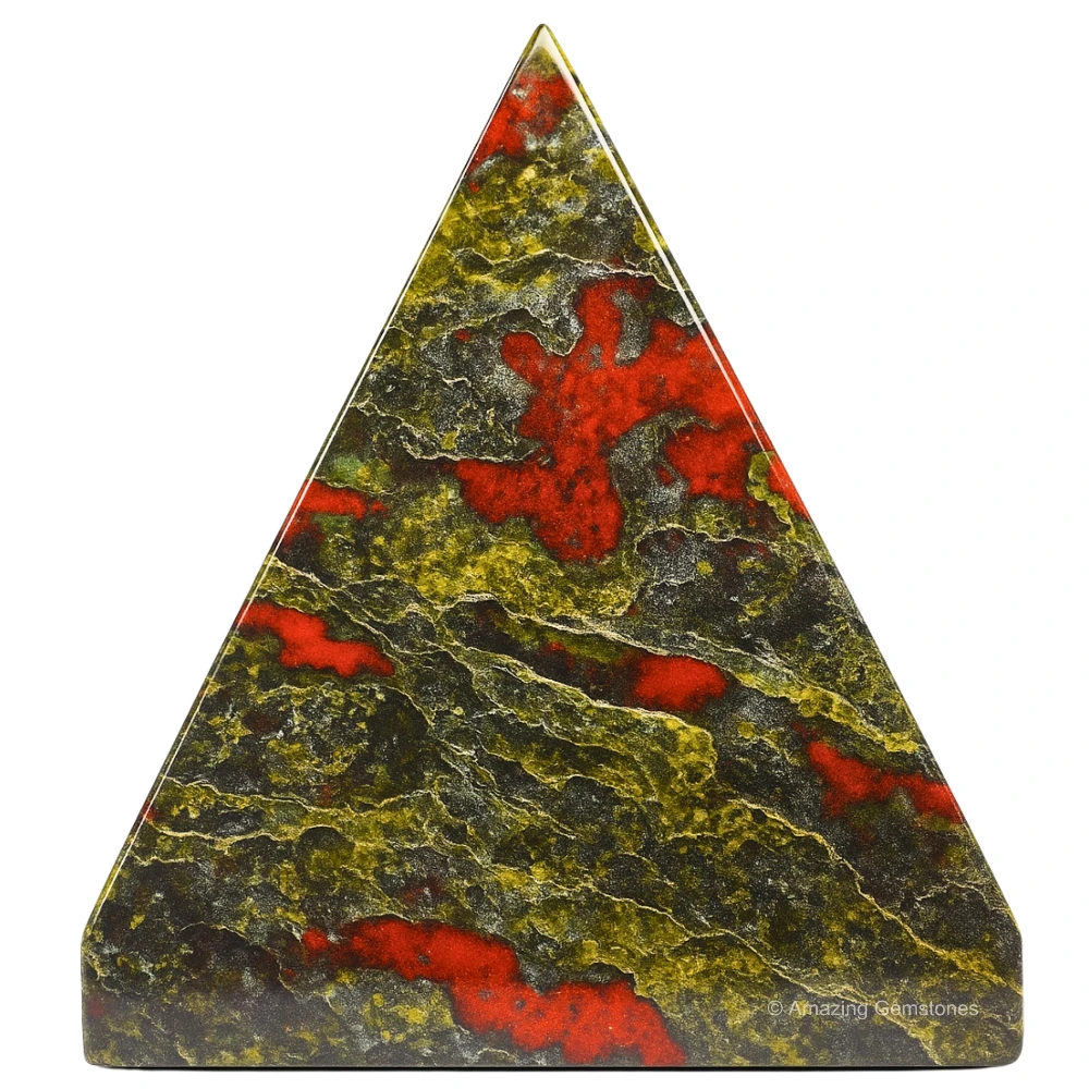 Dragon Bloodstone Pyramid (1 Inch)