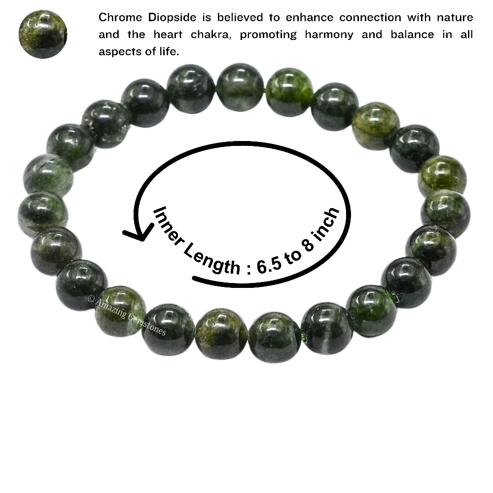 Chrome Diopside Bracelet (Strechable)