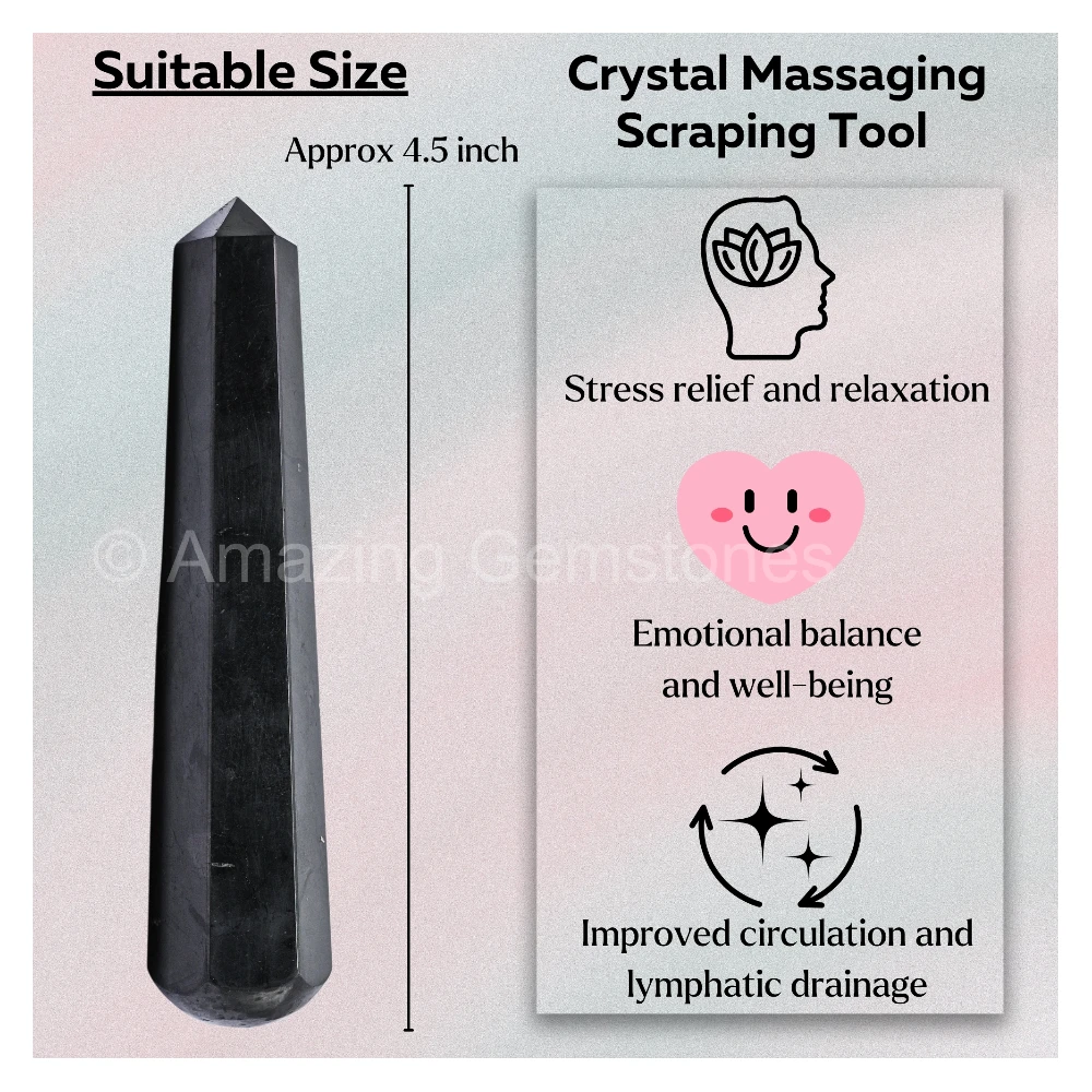 Shungite Wand (Faceted)