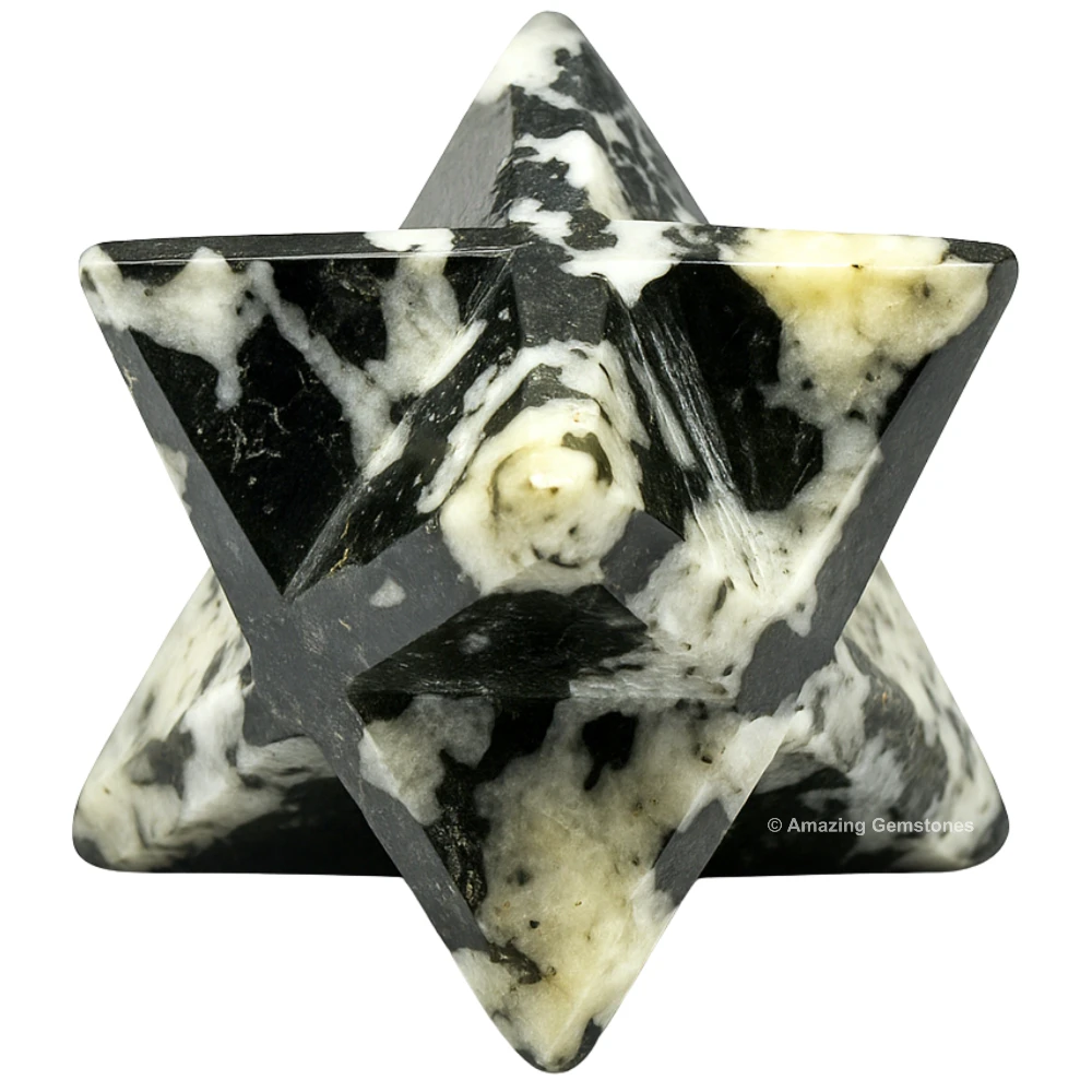 Black & White Tourmaline Merkaba (20-25 mm)