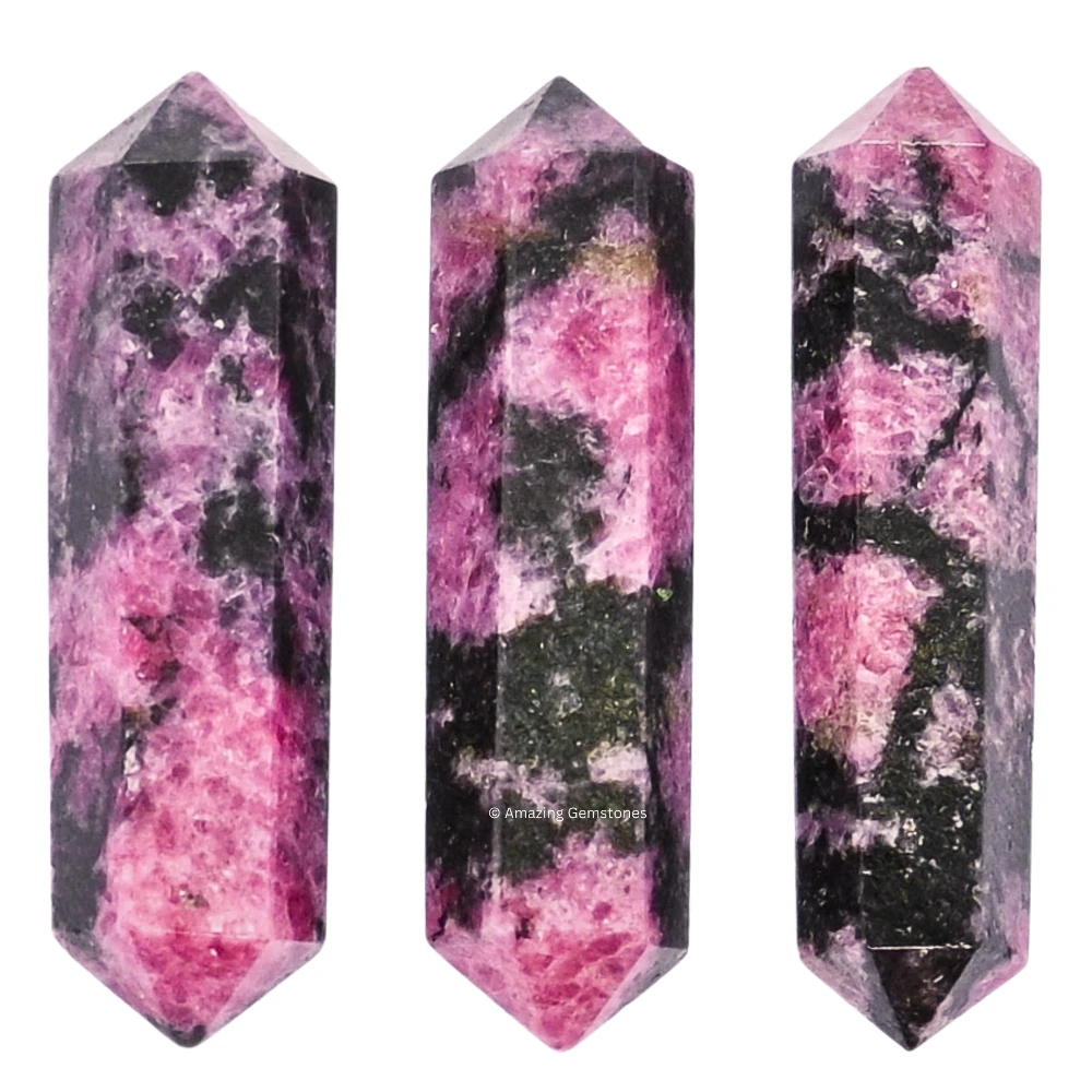 Rhodonite Pencil Points (Double Terminated) (Set of 3)