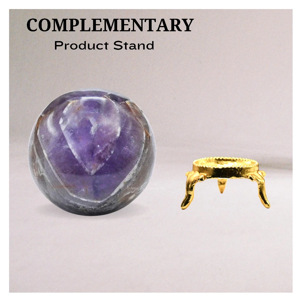Amethyst Chevron Sphere (1.5 Inch)