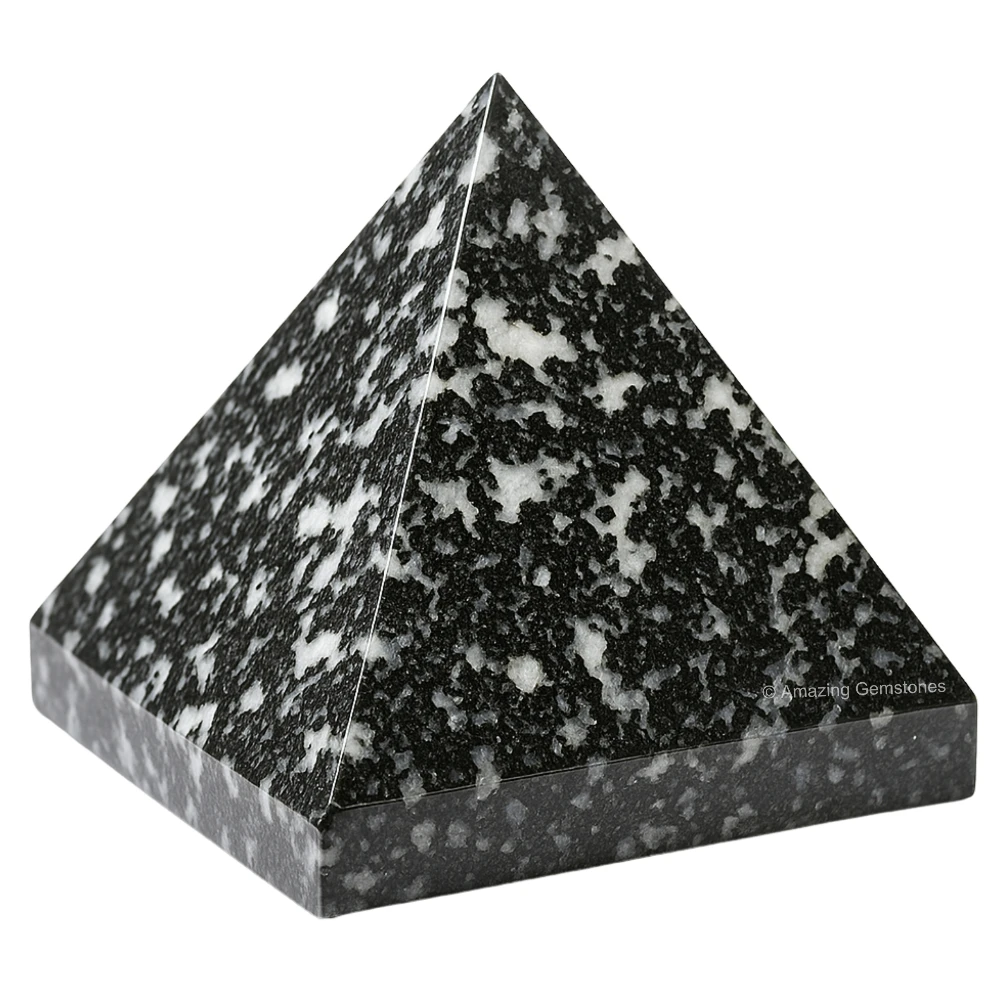 Black and White Tourmaline Pyramid (2 Inch)