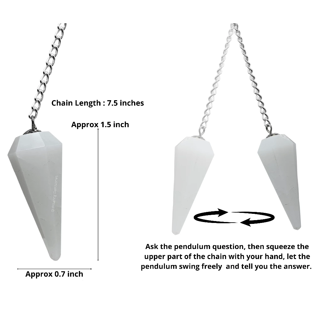 Snow White Quartz Pendulum