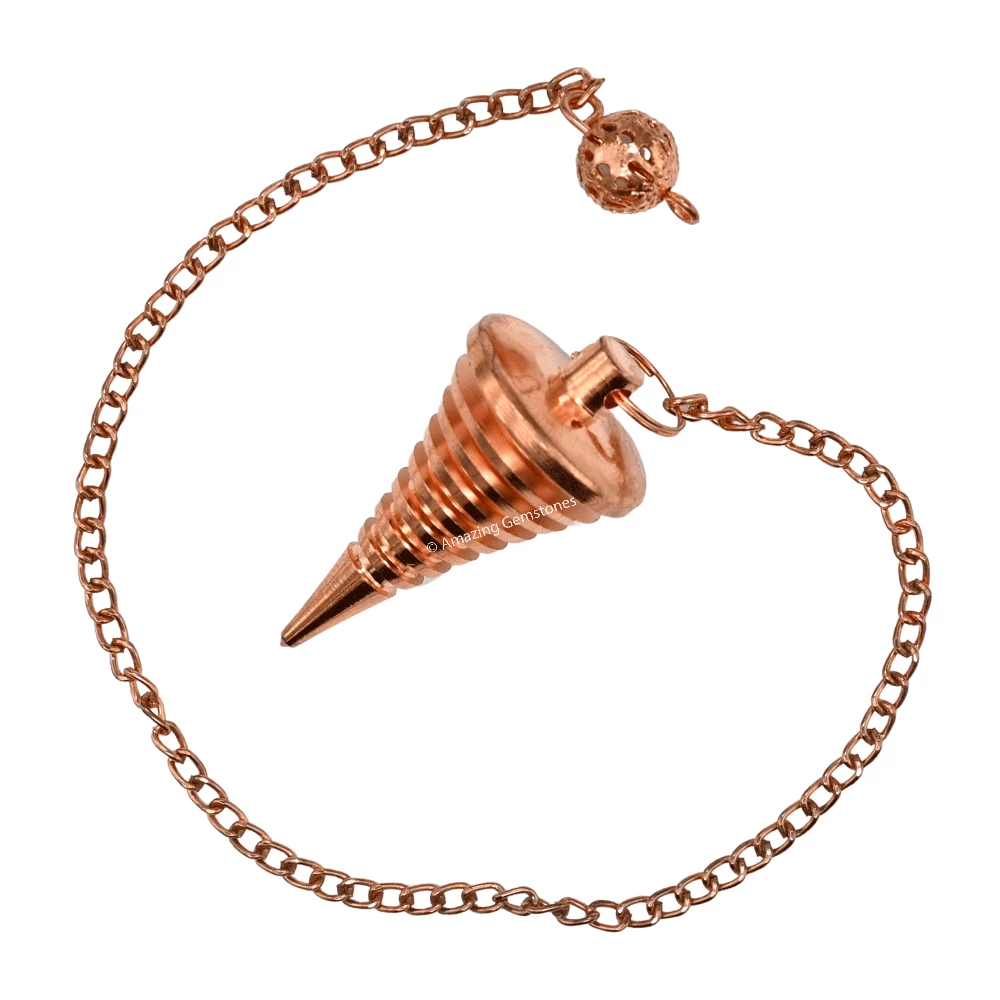 Copper Metal Pendulum - Copper Cone Vertical Hard Coil (MP104)