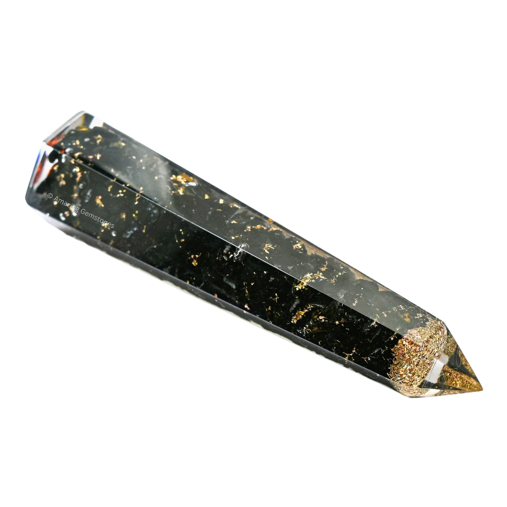 Black Tourmaline Orgone Tower (4.5 Inch)