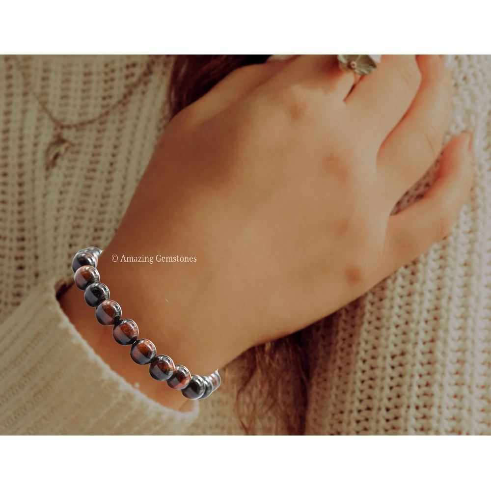 Red Tiger Eye Bracelet (Stretchable)