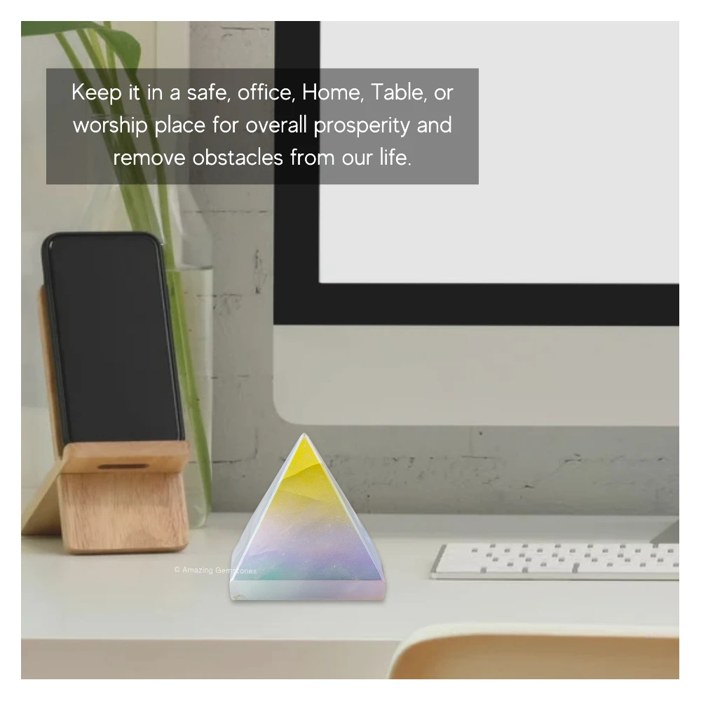 Angel Aura Quartz Pyramid (1.5 Inch)