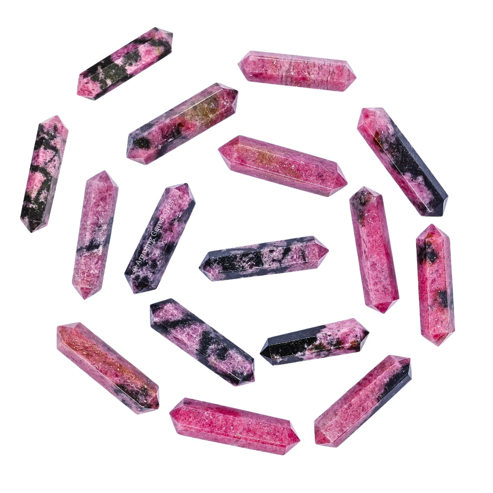 Rhodonite Pencil Points (Double Terminated) (Set of 3)