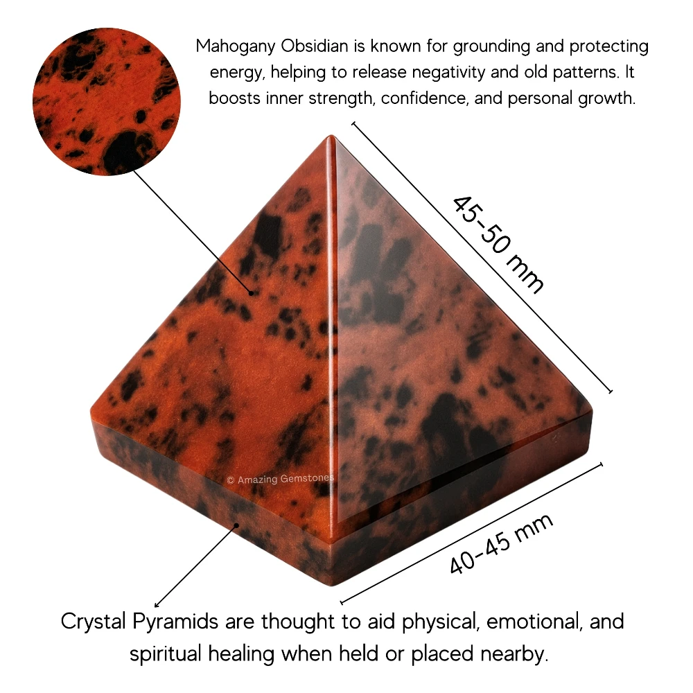 Mahogany Obsidian Pyramid (2 Inch)