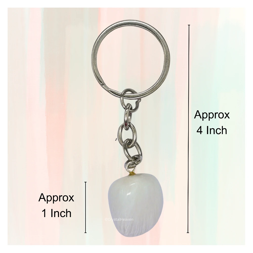 Scolecite Keychain Keys Holder (Tumble)