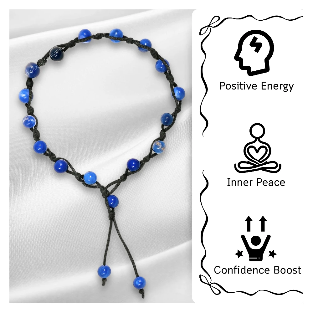 Sodalite Anklet (Hand Knotted)