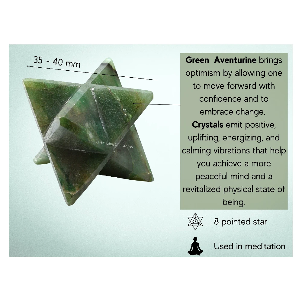 Dark Green Aventurine Merkaba (35-45 mm)