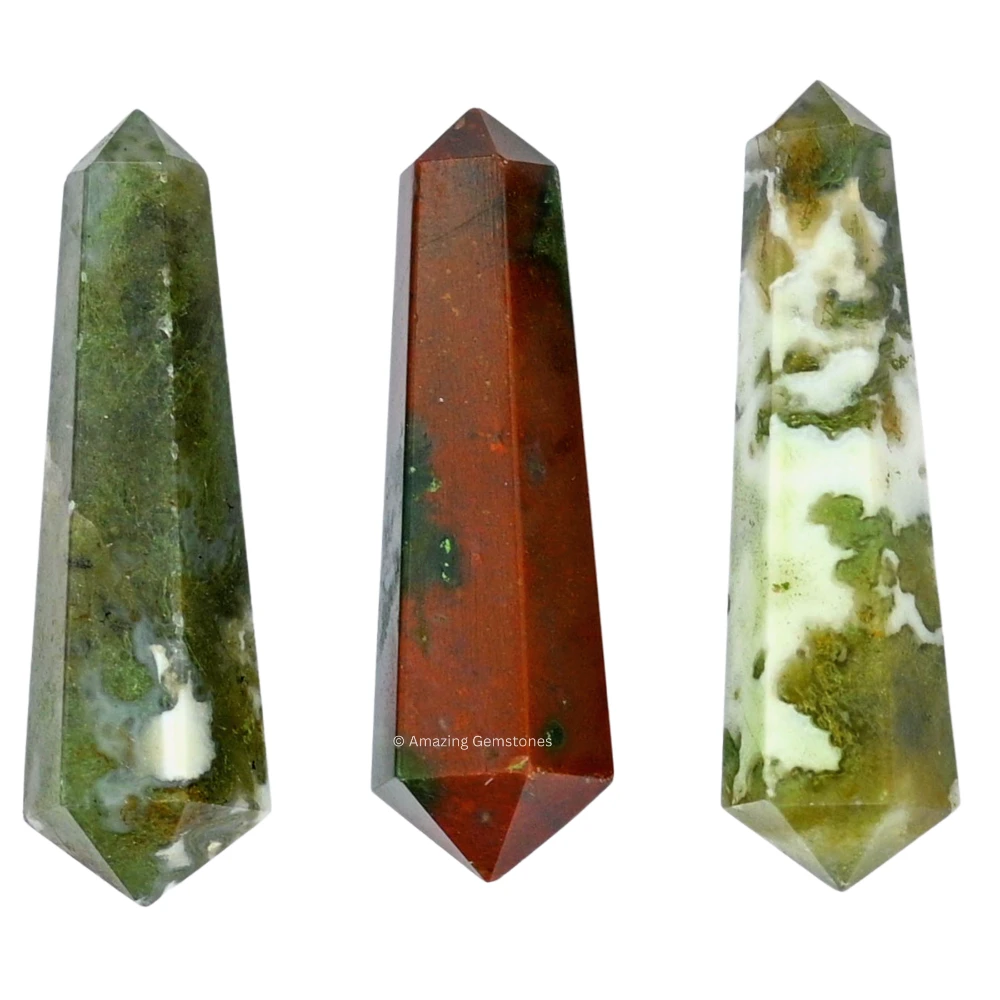 Fancy Jasper Pencil Points (Double Terminated) (Set of 10)