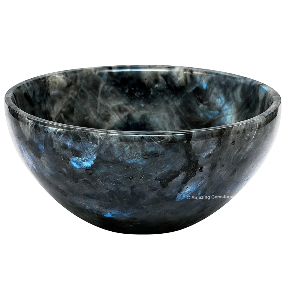 Larvikite Crystal Bowl - 2 Inch