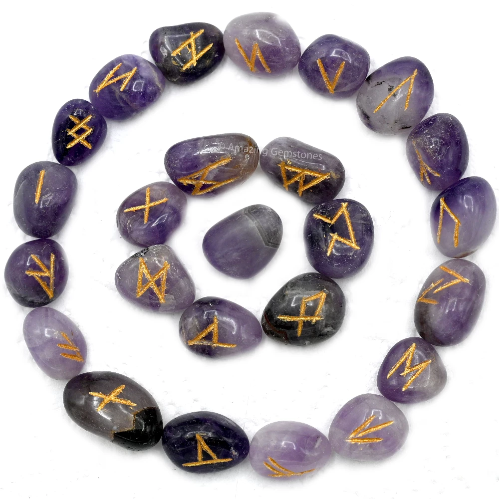 Amethyst Rune Stones Set