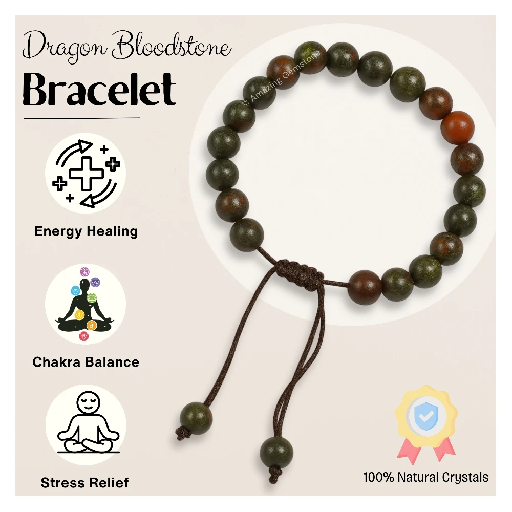 Dragon Bloodstone Bracelet (Adjustable)