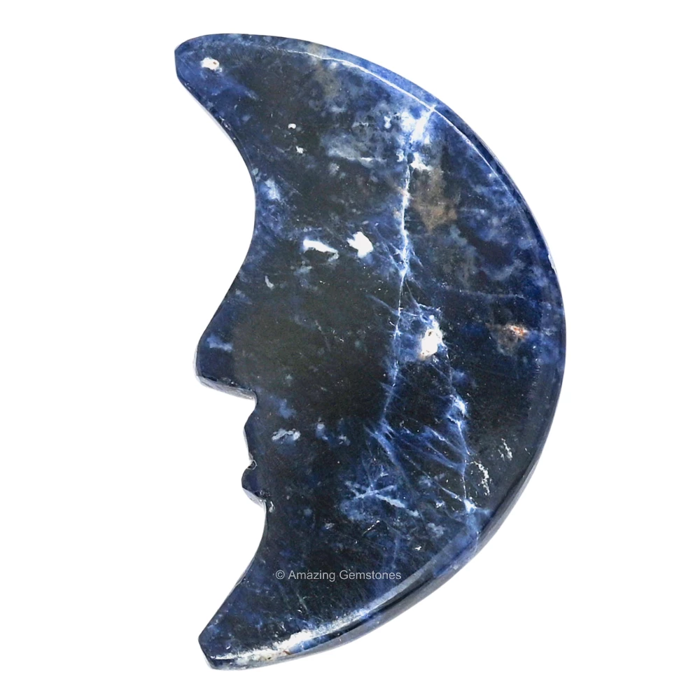 Sodalite Crescent Moon
