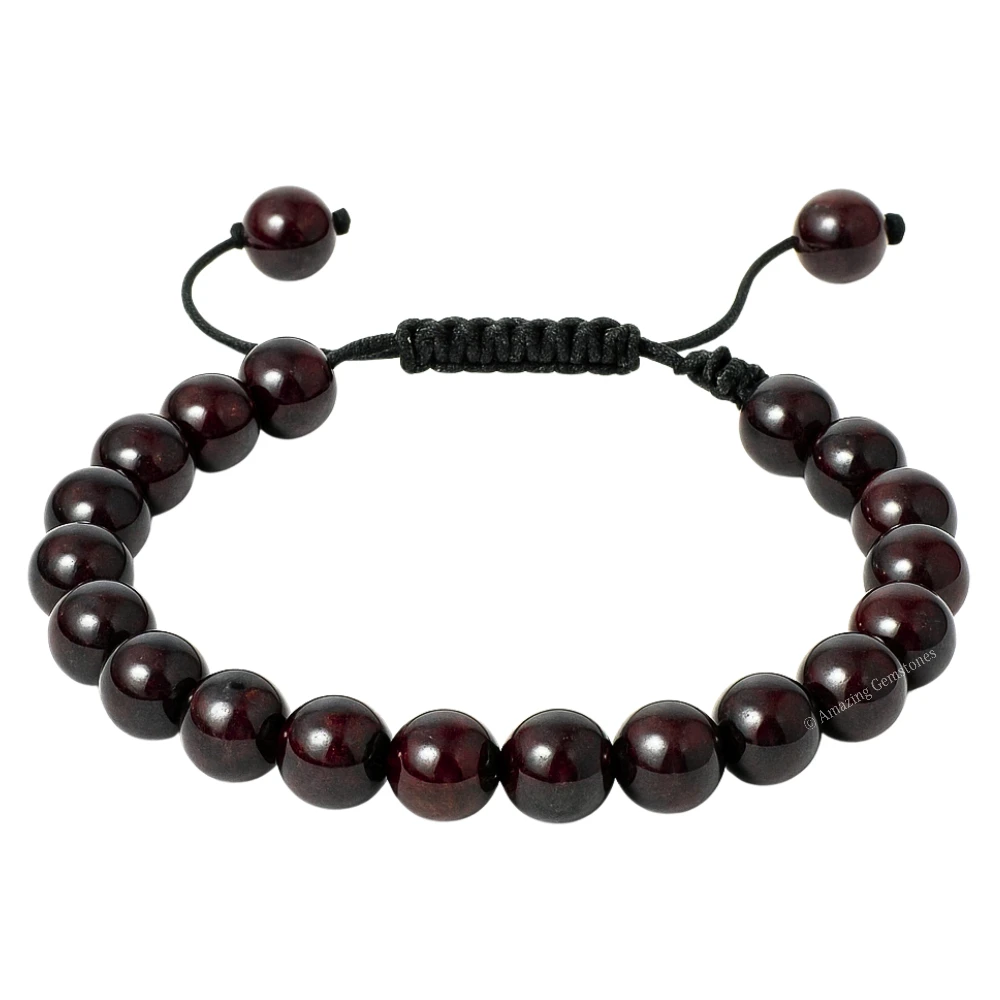 Black Garnet (Arfvedsonite) Bracelet (Adjustable)