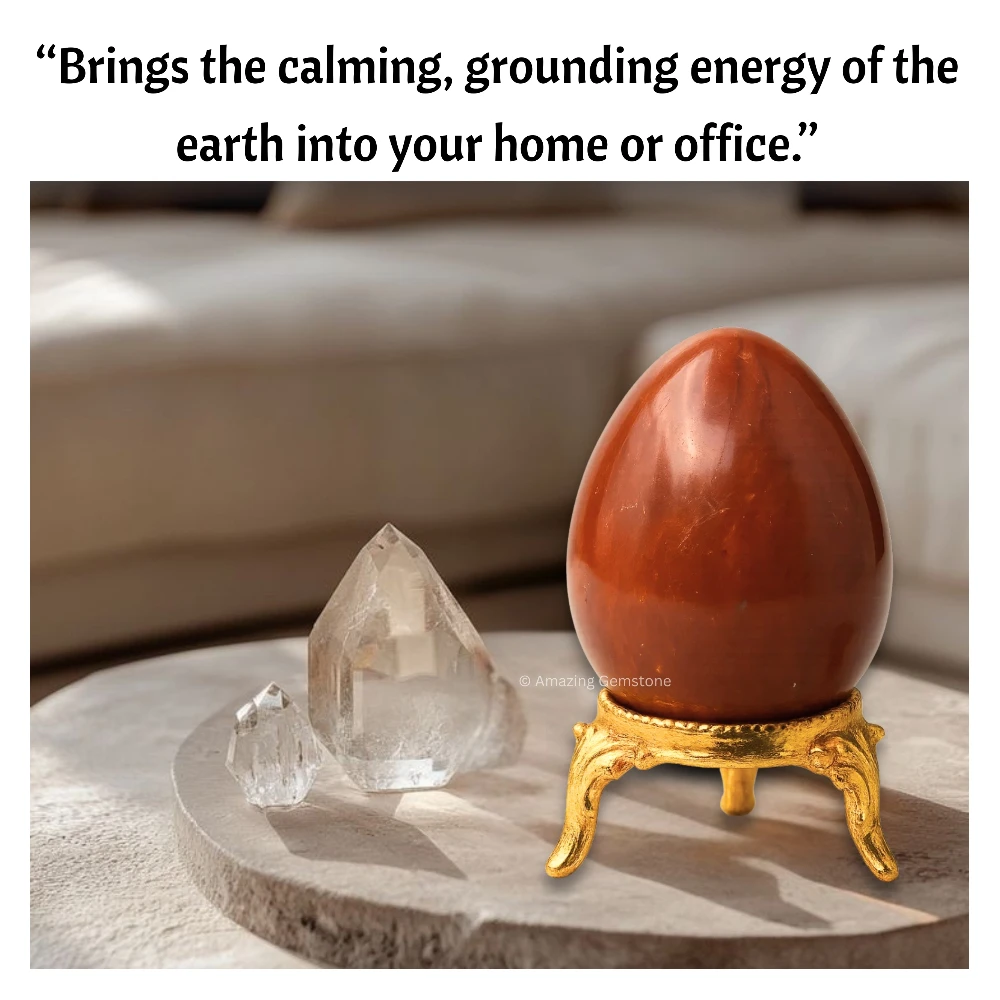 Red Jasper Crystal Egg Stone