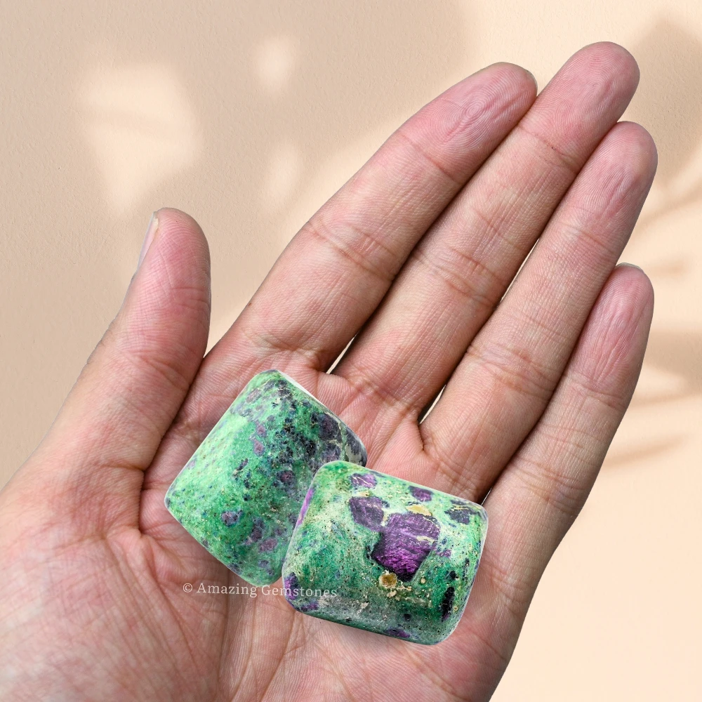 Tumbled Ruby Zoisite Crystals Stones (1000+ Carats)