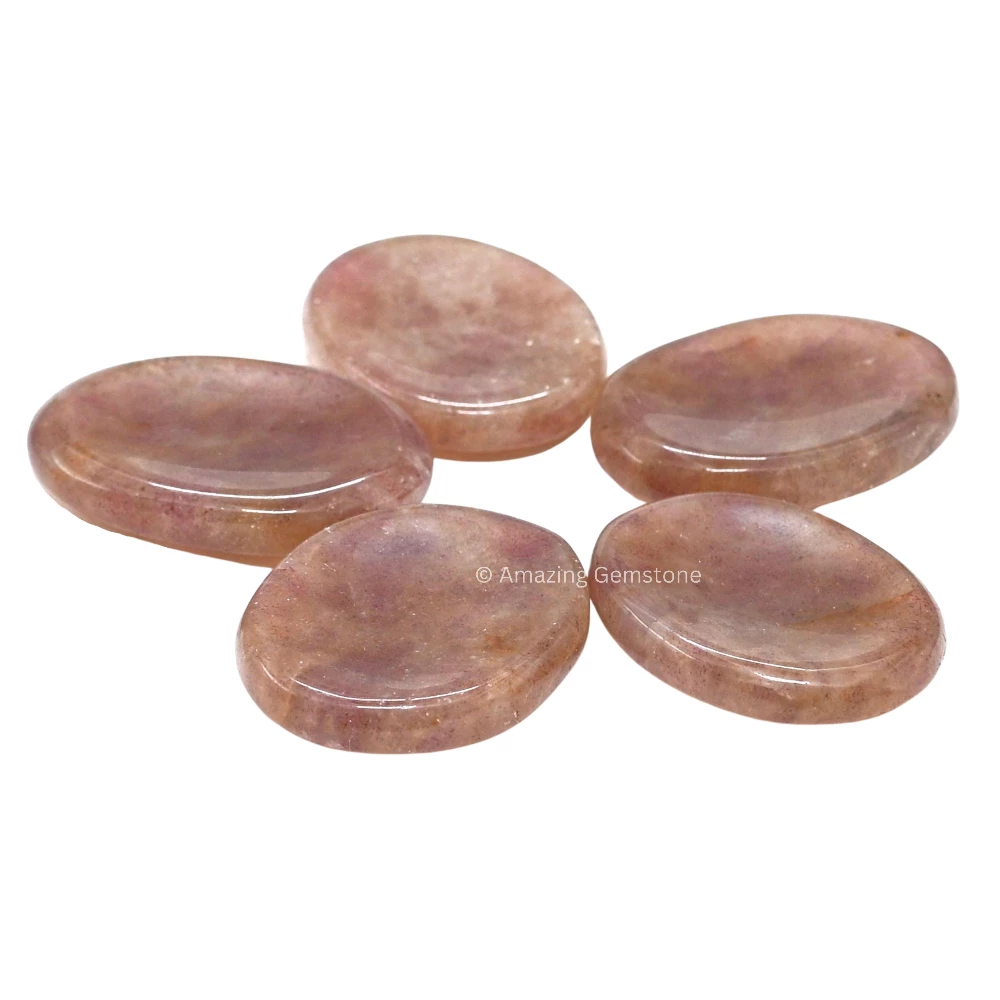 Strawberry Quartz Worry Stone