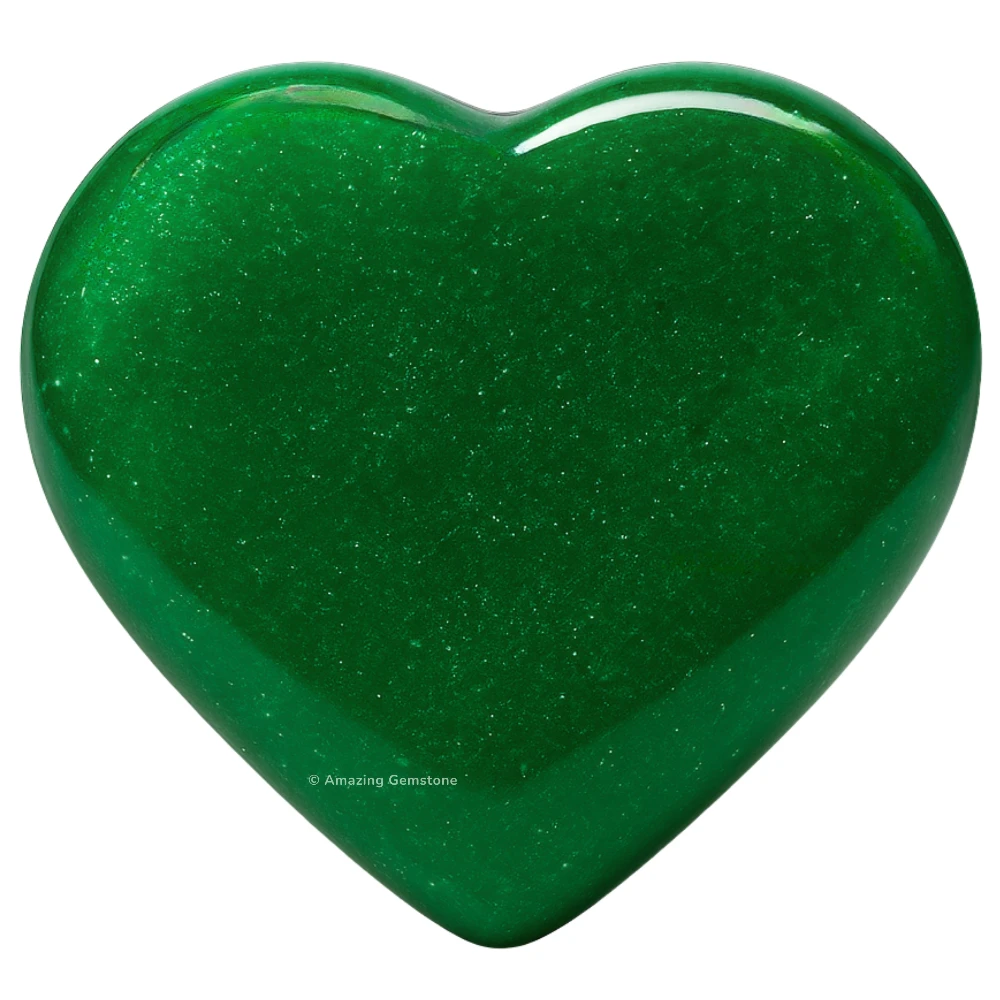 Dark Green Aventurine Heart (Pack of 2)