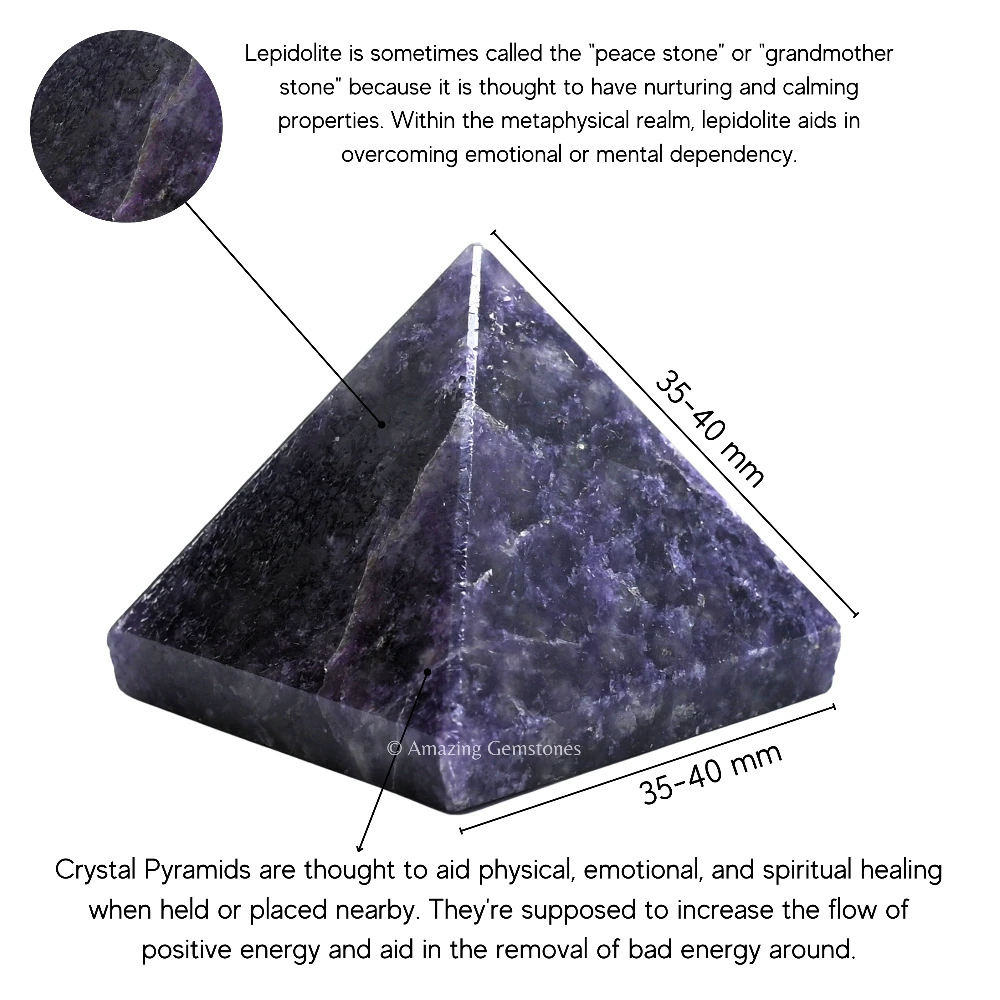 Lepidolite Pyramid (1.5 Inch)