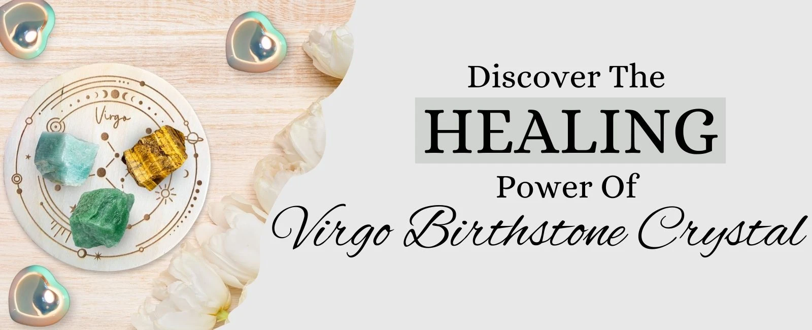 Virgo's Serenity: Healing Crystal Raw Stone Collection