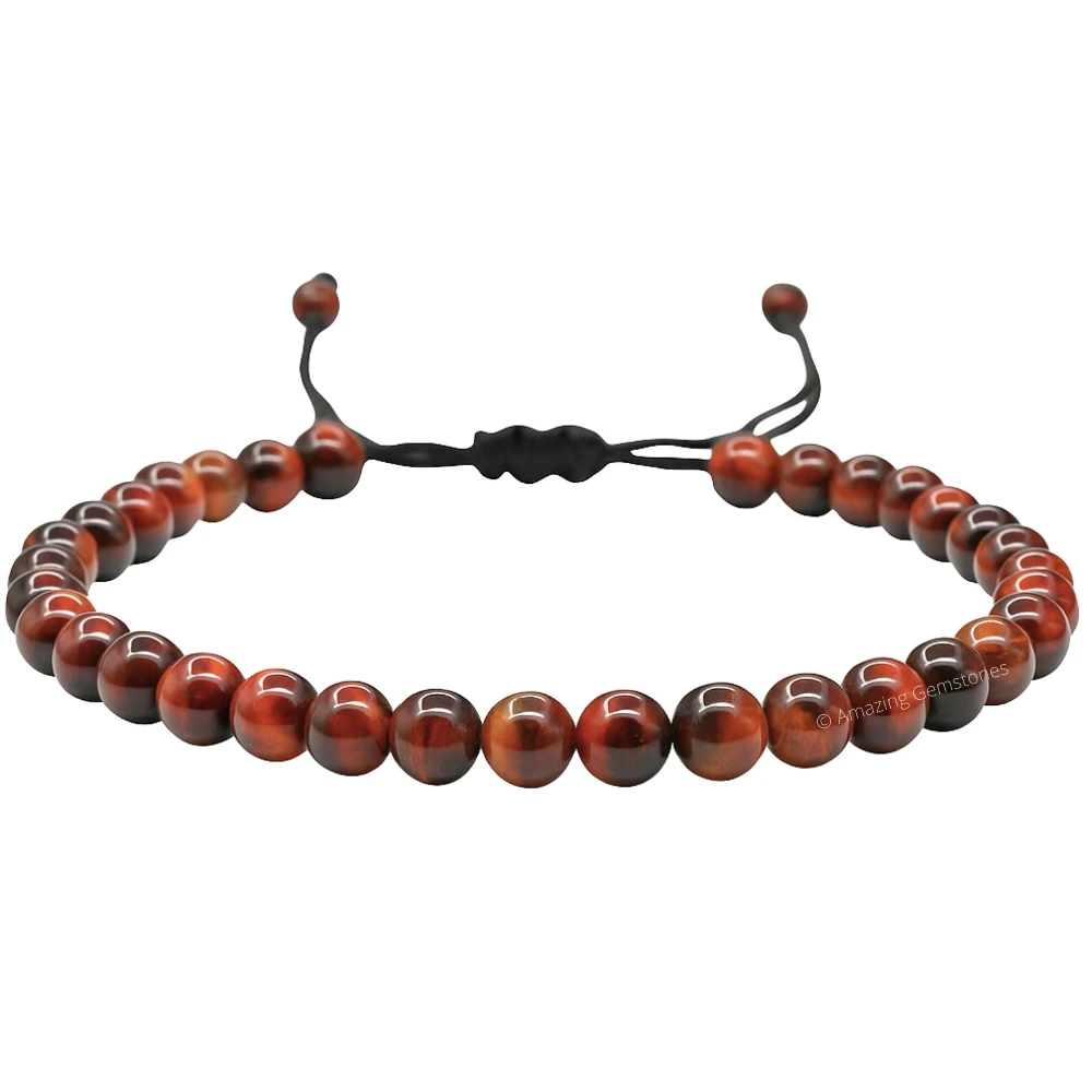 Red Tiger Eye Anklet (Without Knot)