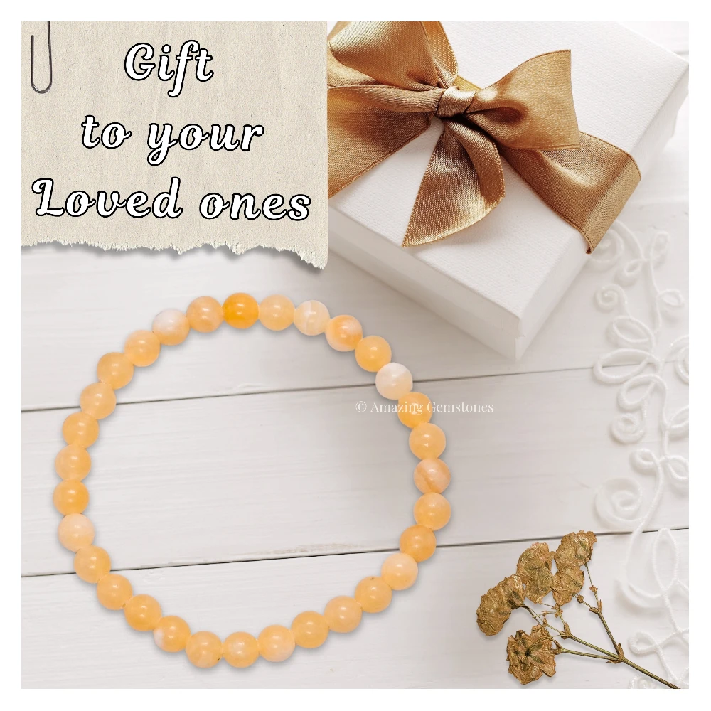 Yellow Calcite Healing Crystal Bracelets - 6mm Beads