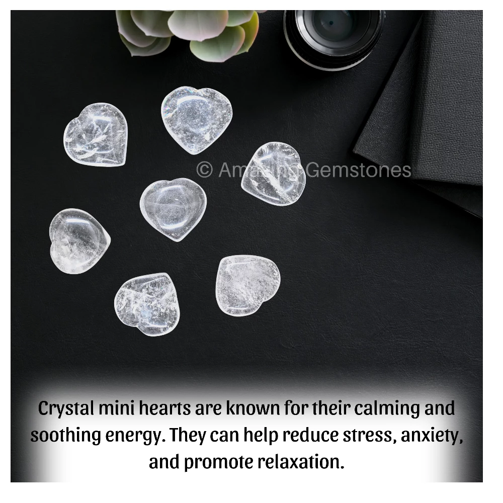 Clear Quartz Heart (Pack of 2)