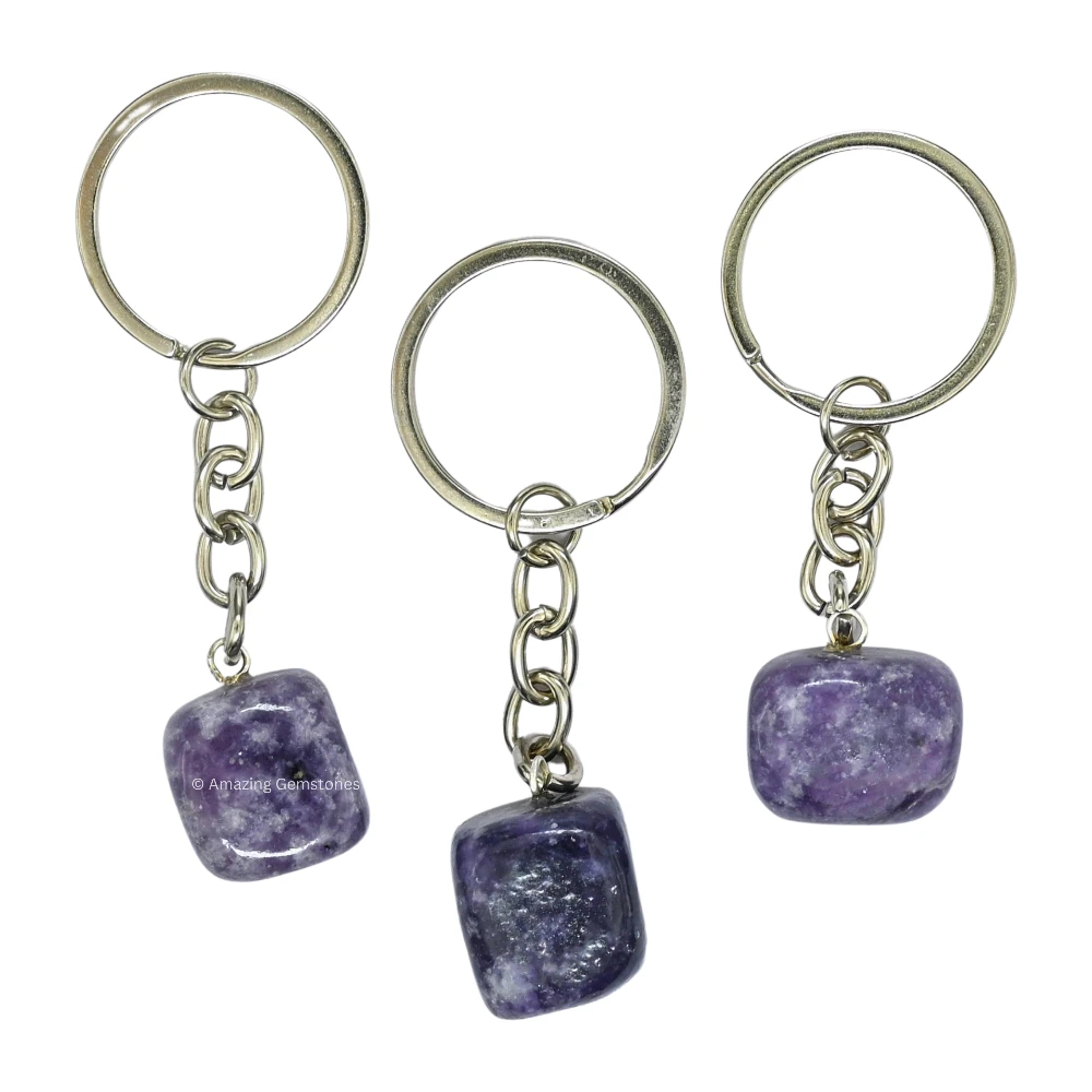 Lepidolite Keychain Keys Holder (Tumble)