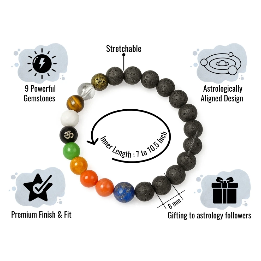 Navgrah Bracelet (Stretchable)
