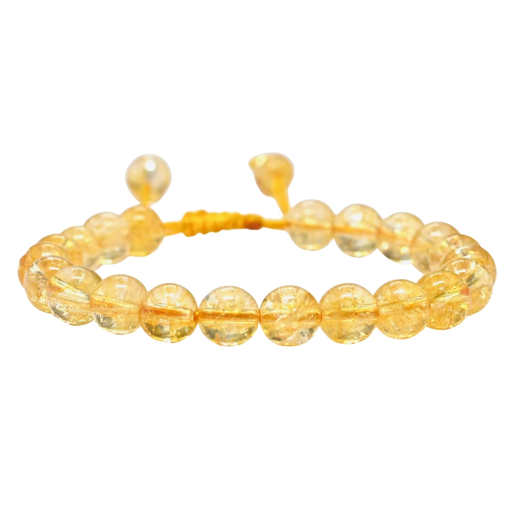 Citrine Onyx Bracelet (Adjustable)