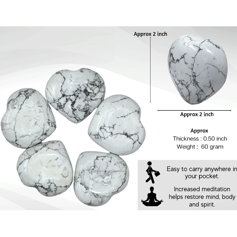 Howlite Heart