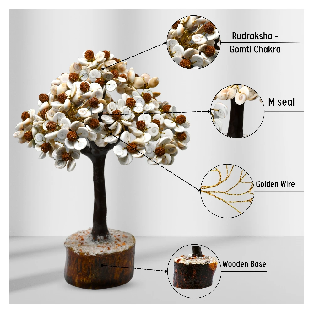 Gomti Chakra With Rudraksha Tree (300 Beads)