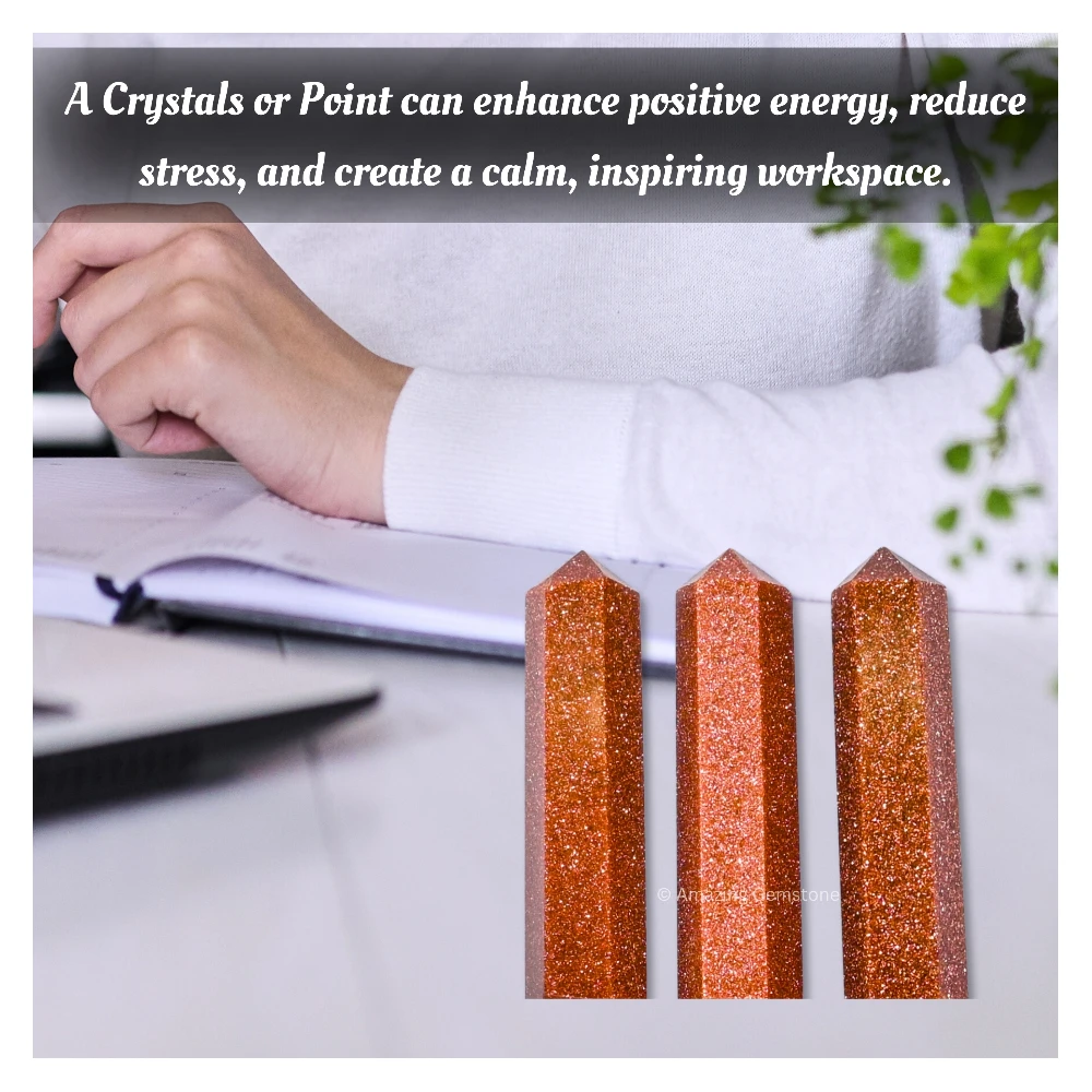 Red Goldstone Pencil Points (Set of 3)